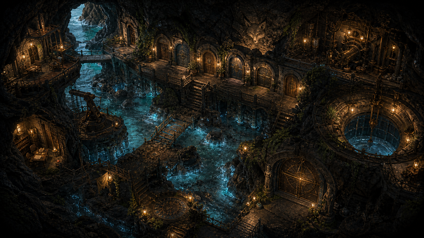 High-fidelity isometric concept art for Psy's Underways