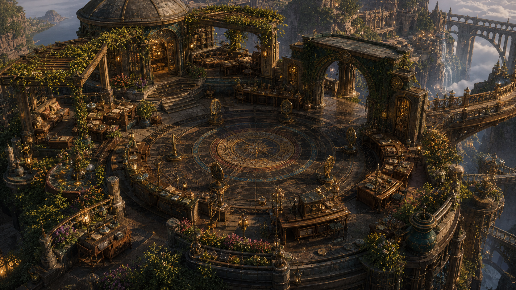 High-fidelity isometric concept art for Apiary Project — Workshop