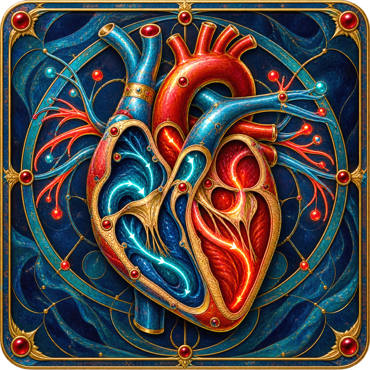 Heart enamel reference card