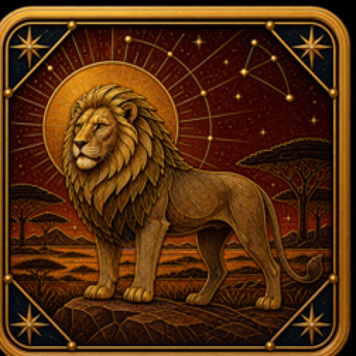 African Lion card artwork