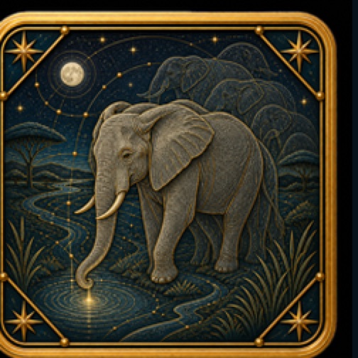 African Elephant card artwork
