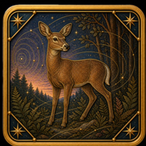 White-tailed Deer card artwork