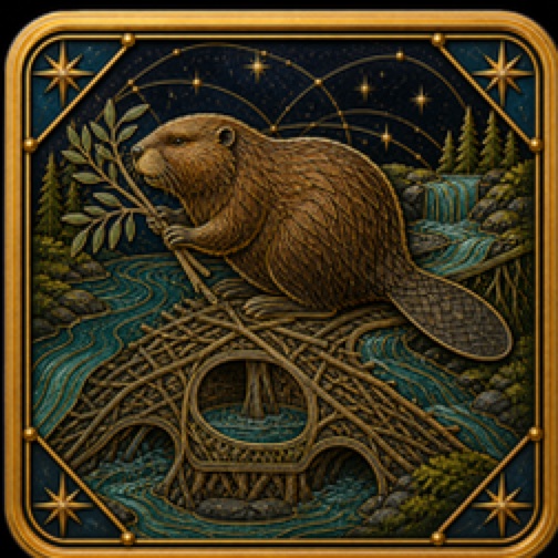 North American Beaver card artwork