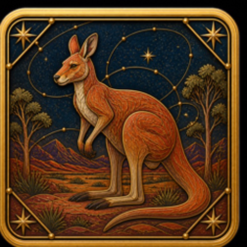 Red Kangaroo card artwork