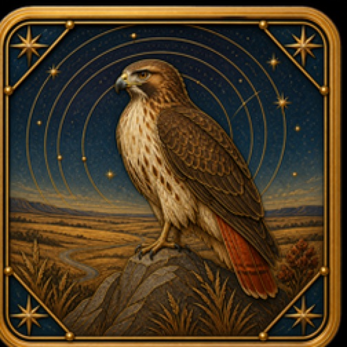Red-tailed Hawk card artwork