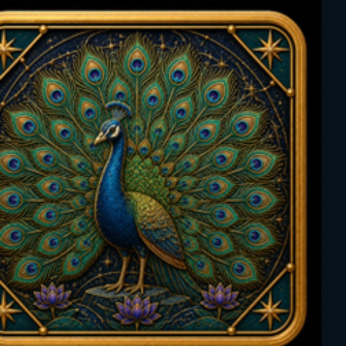 Indian Peafowl card artwork