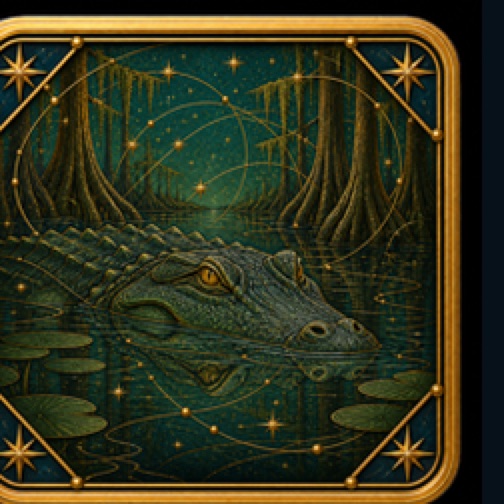 American Alligator card artwork