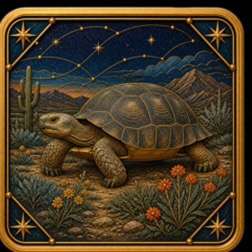 Mojave Desert Tortoise card artwork