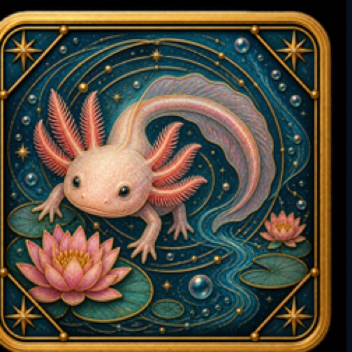 Axolotl card artwork