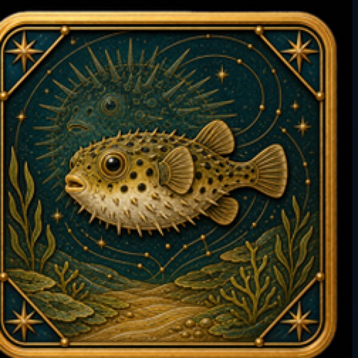 Spot-fin Porcupinefish card artwork