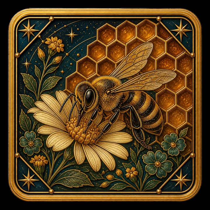 Western Honey Bee card artwork