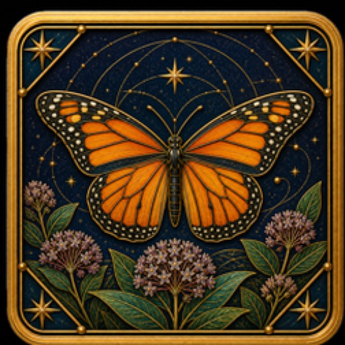 Monarch Butterfly card artwork