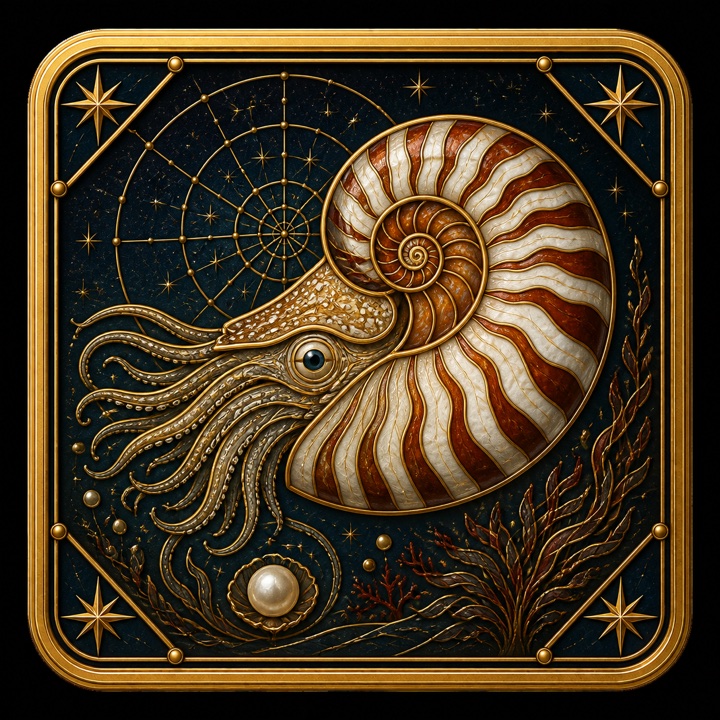 Chambered Nautilus card artwork