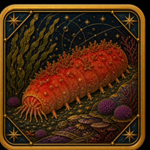 Giant Pacific Sea Cucumber card artwork