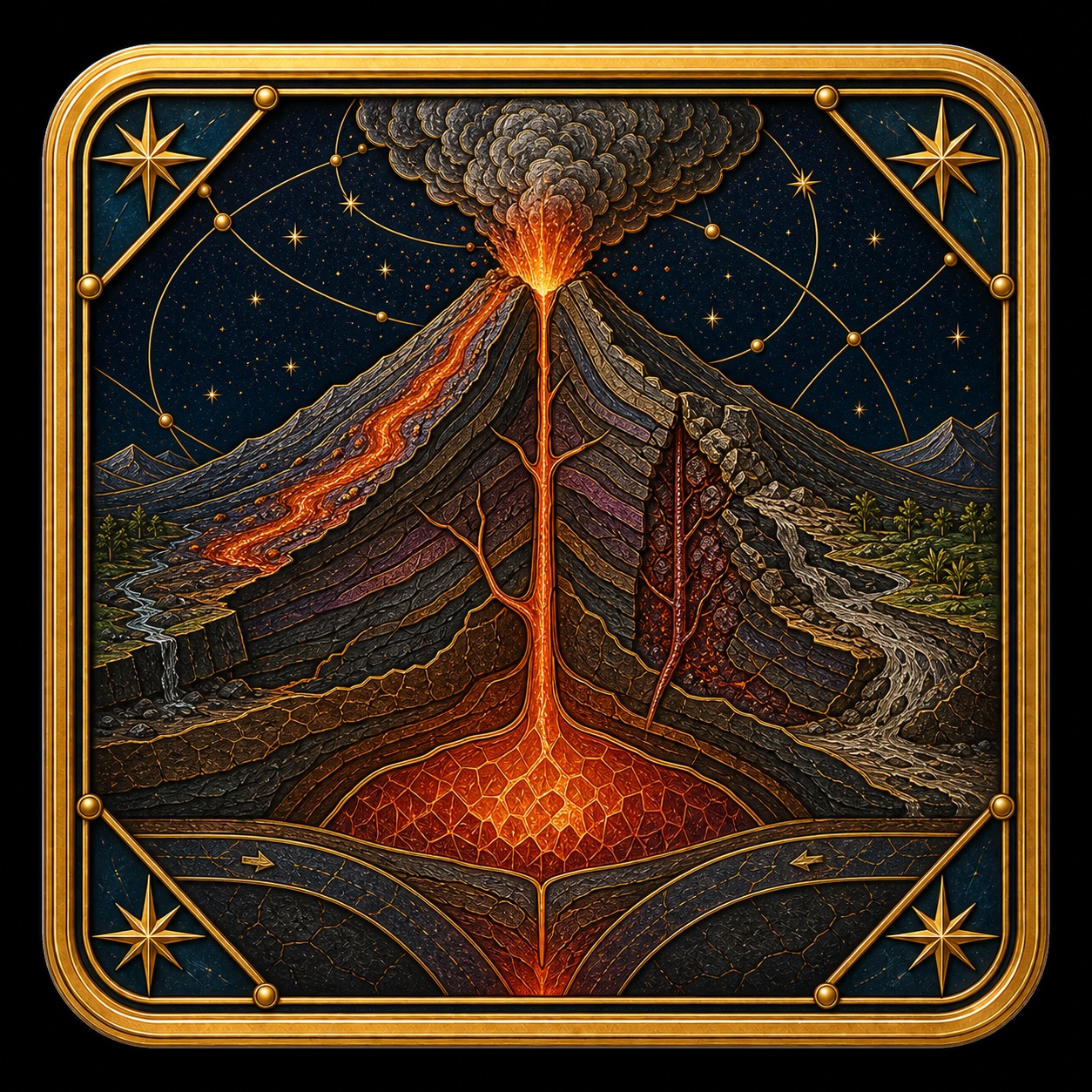 Volcano card