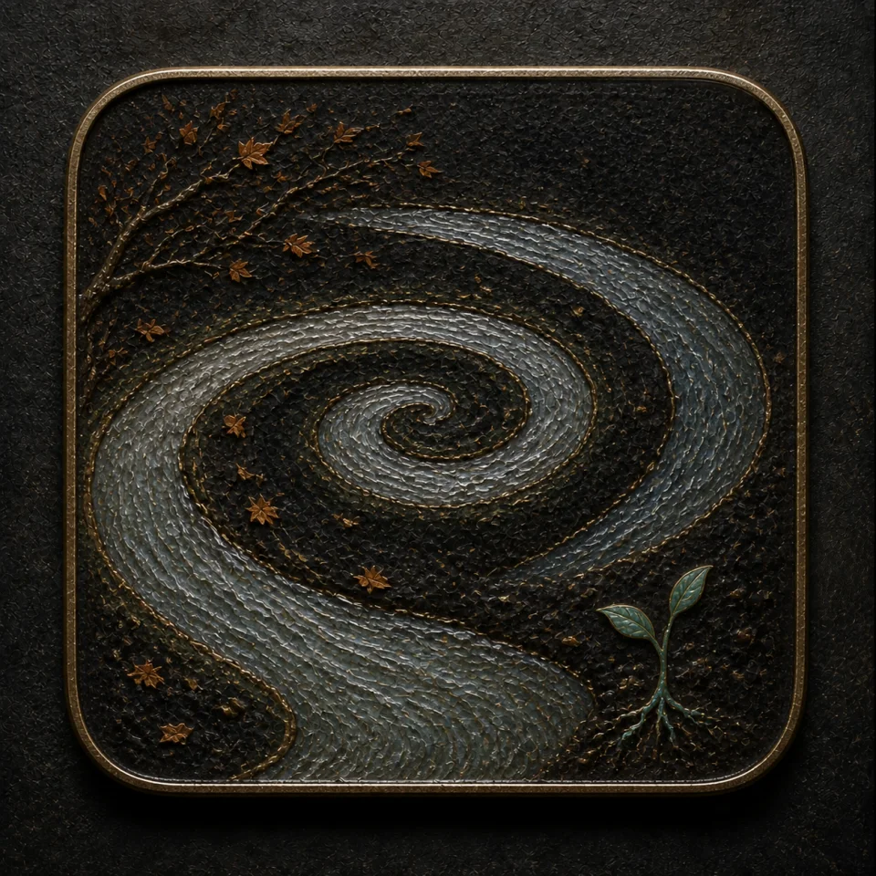 Return hand-worked enamel oracle tile