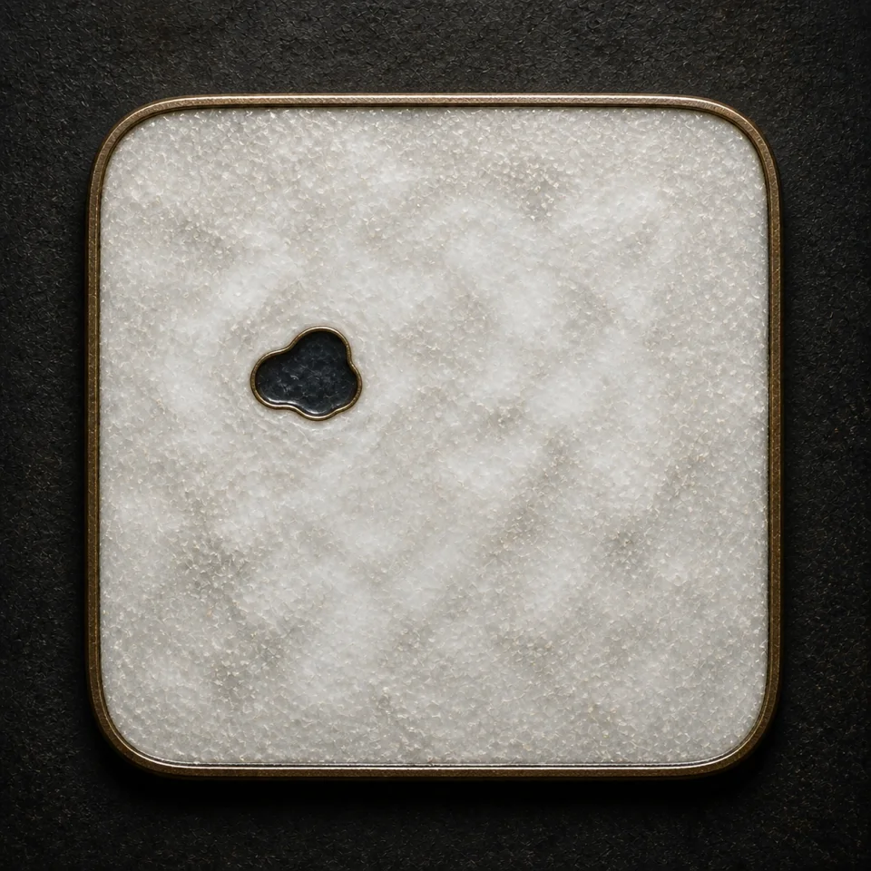 Emptiness hand-worked enamel oracle tile