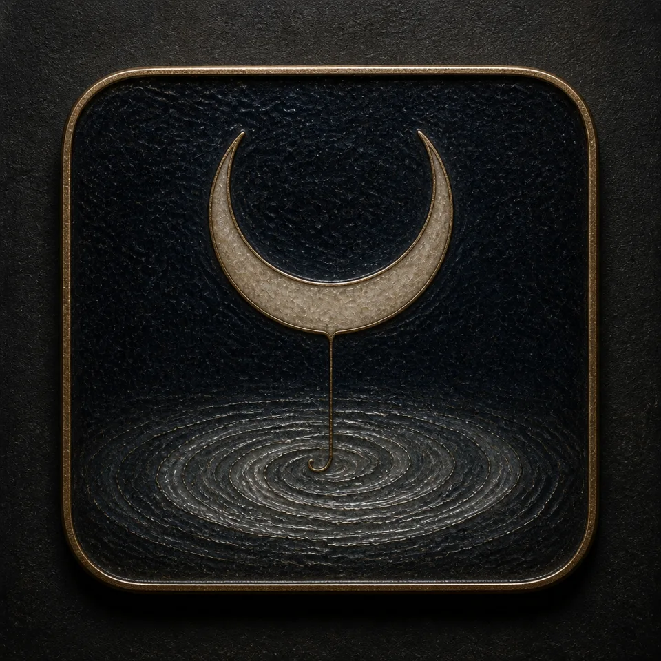 Yin hand-worked enamel oracle tile