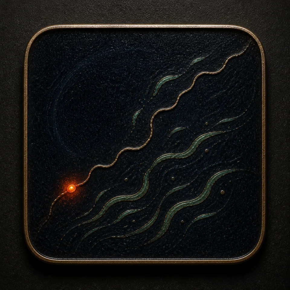 Movement hand-worked enamel oracle tile