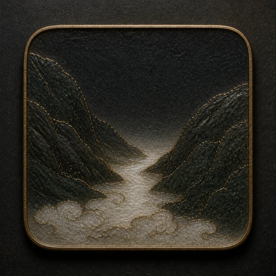 Valley hand-worked enamel oracle tile