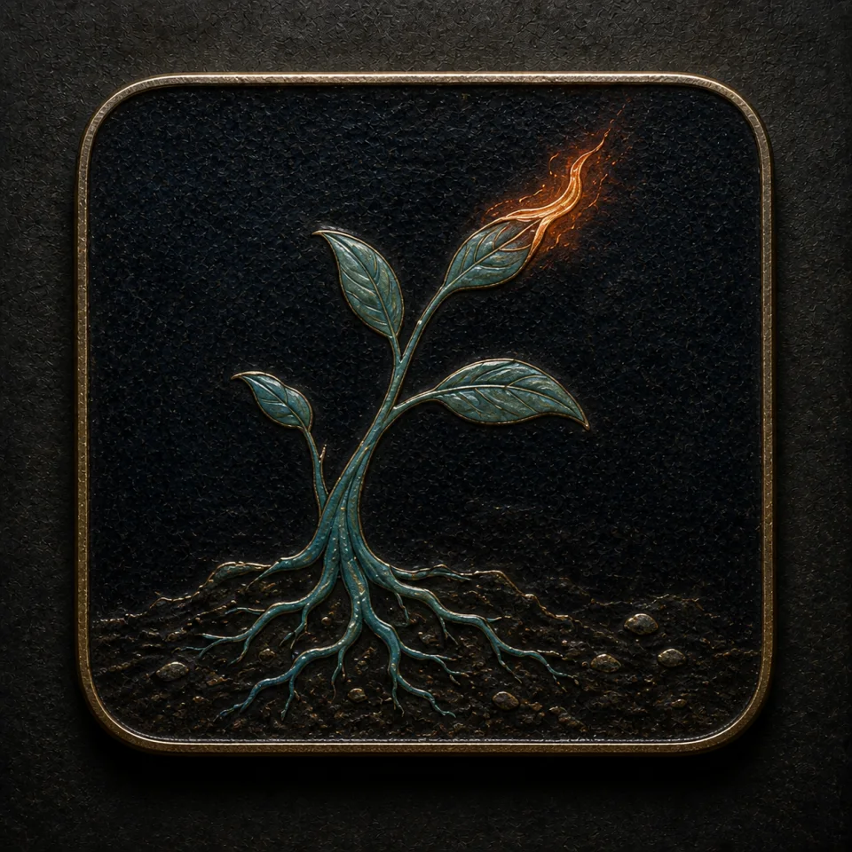 Wood (Mu) hand-worked enamel oracle tile