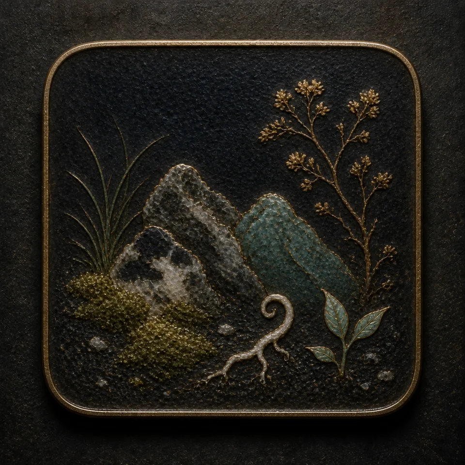 Ziran — Self-So hand-worked enamel oracle tile