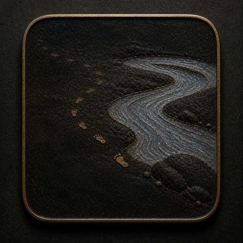 Returning hand-worked enamel oracle tile