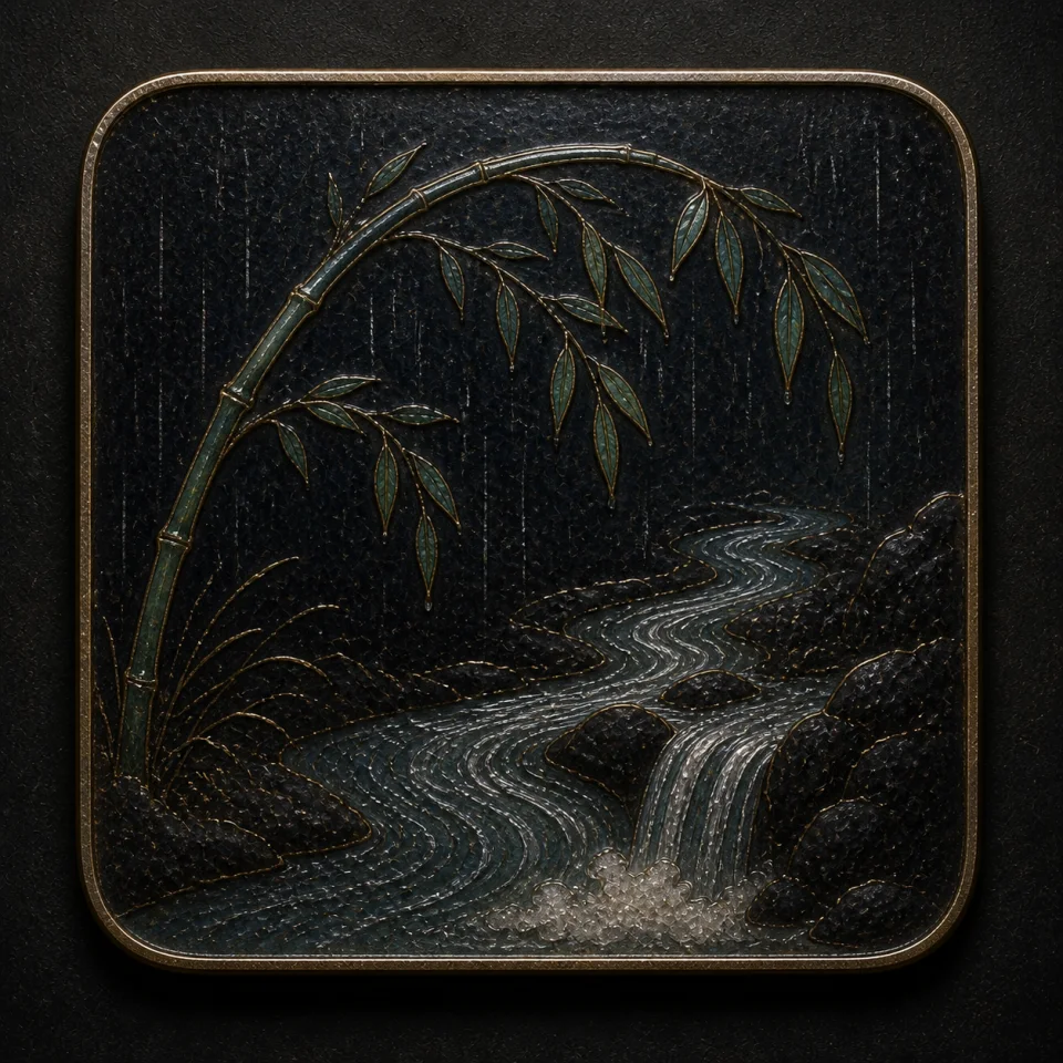 Yielding hand-worked enamel oracle tile