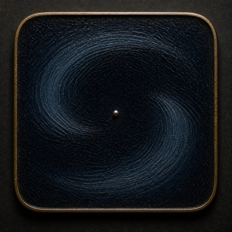 Still Point hand-worked enamel oracle tile