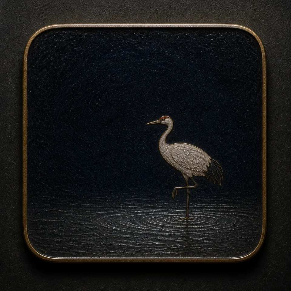 Crane hand-worked enamel oracle tile