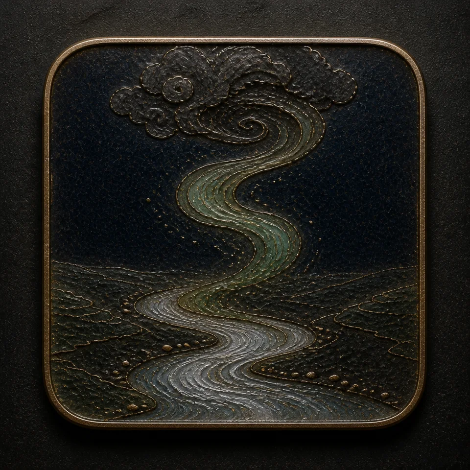 Dragon hand-worked enamel oracle tile