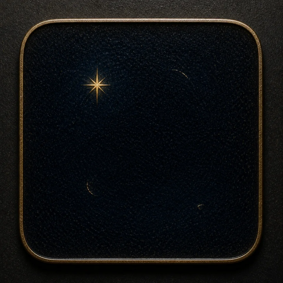 Star hand-worked enamel oracle tile