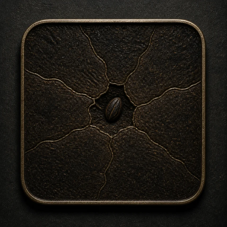 Seed hand-worked enamel oracle tile
