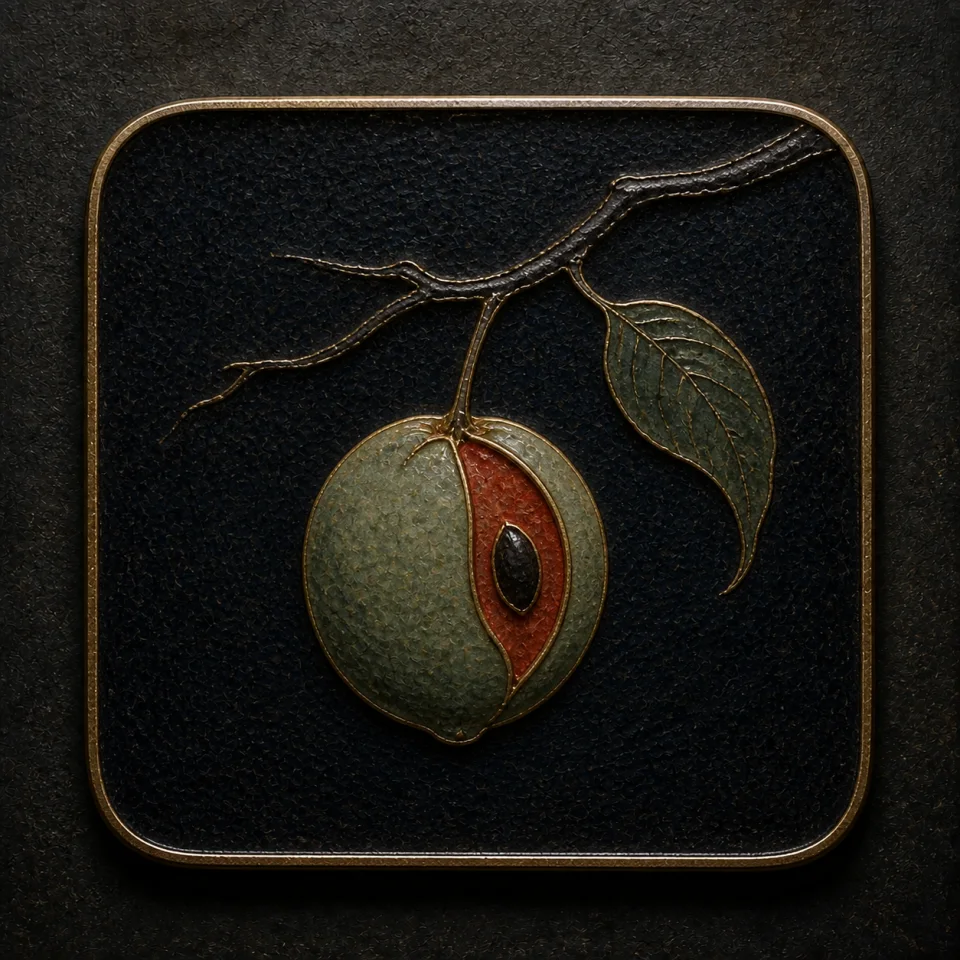 Fruit hand-worked enamel oracle tile