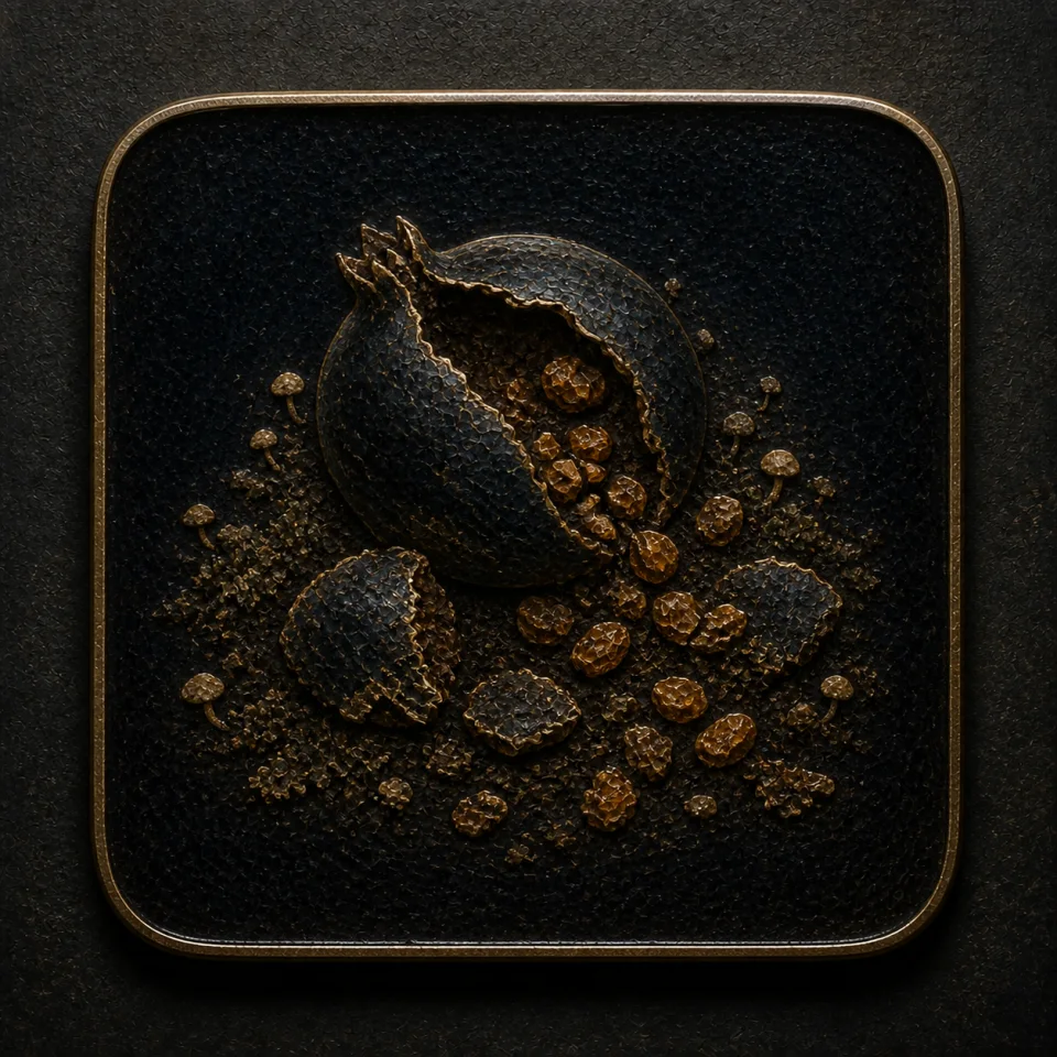 Decay hand-worked enamel oracle tile