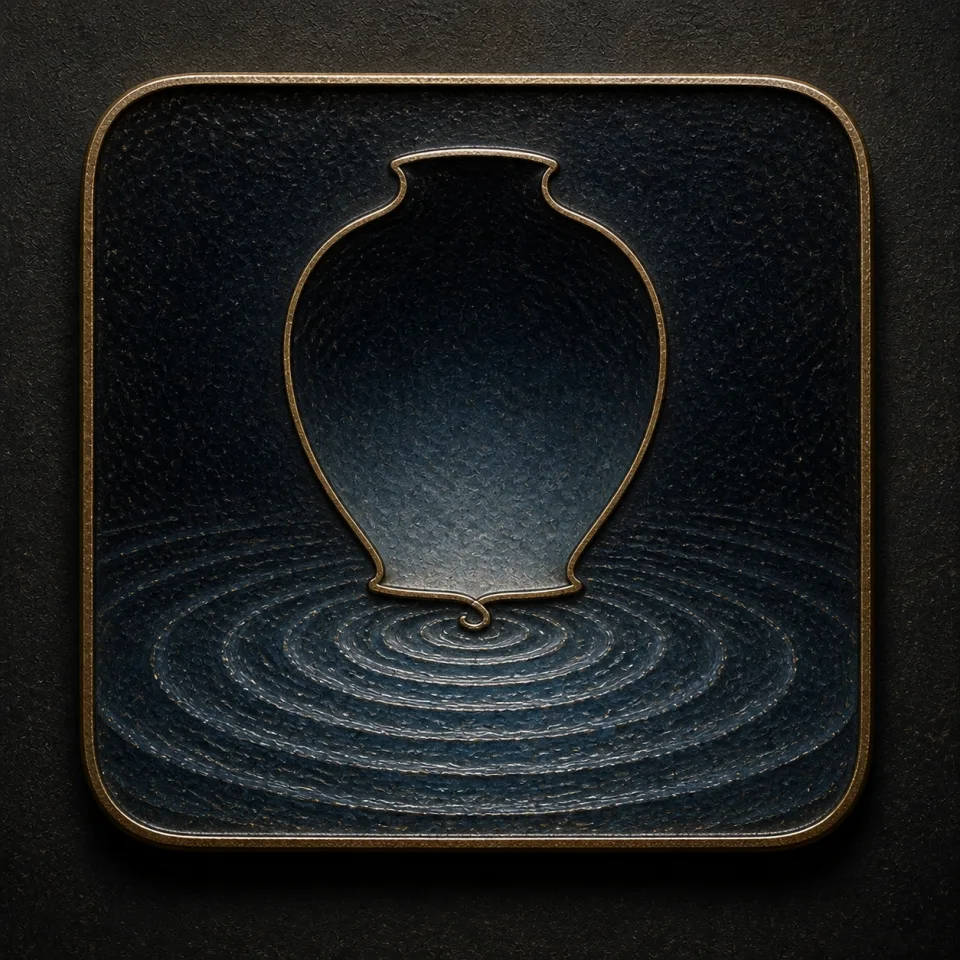 Sound hand-worked enamel oracle tile
